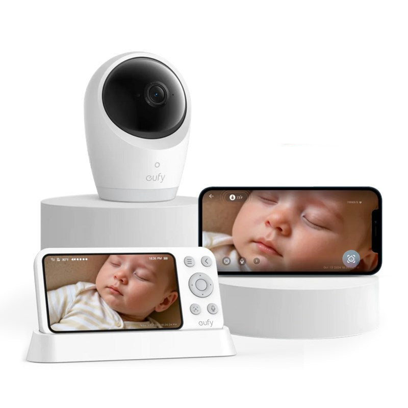 Eufy Baby Monitor E21 4K Wi-Fi Pan & Tilt - White Eufy Baby Monitor E21 4K Wi-Fi Pan & Tilt - White